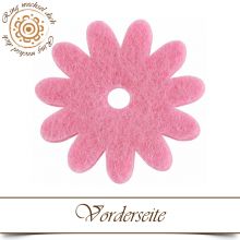 Filz-Blume Pink  3,7 cm