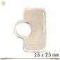 Preview: Wechselschmuck Scheibe halb eckig silber 16x25mm