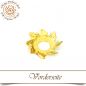 Preview: Wechselringscheibe Blüte flach in Gold 2,3 cm