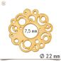 Preview: Wechselschmuck Scheibe Ornament Rund Gold 22mm - UVP 5,00 €
