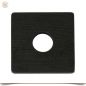 Preview: Eckige Schwarze  Holzscheibe 2,5 cm