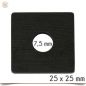 Preview: Eckige Schwarze  Holzscheibe 2,5 cm