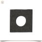 Preview: Eckige Schwarze Holzscheibe 1,7 cm