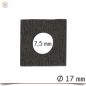 Preview: Eckige Schwarze Holzscheibe 1,7 cm