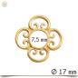 Preview: Wechselschmuck Scheibe Klein Gold Blüte 17mm - UVP 5,00 €
