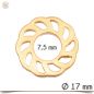 Preview: Wechselschmuck Scheibe Gold Rund Kranz 17mm - UVP 5,00 €