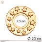 Preview: Scheibe Rund Gold mit Sternen - 20mm - UVP 5,00 €