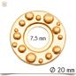 Preview: Scheibe Rund Gold mit Kugeln - 20mm - UVP 5,00 €
