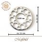 Preview: Scheibe mit Kreismuster 2,1 cm in Silber für Wechselringe