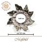 Preview: Edelstahlscheibe  Blüte Silber 2,5 cm