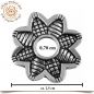 Preview: Wechselring-Sheibe silberne Blume mit Muster 2,5 cm