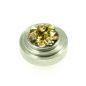 Preview: Aufsatz Edelstahl mit Strass Braun-Gold 13 mm