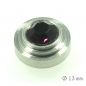 Preview: Aufsatz aus Edelstahl mit Zirkonia Dunkel Violett 1,3 cm