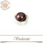 Preview: Aufsatz Cabochon Renaissance Perle Braun 1,3 cm