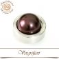 Preview: Aufsatz Cabochon Renaissance Perle Braun 1,3 cm
