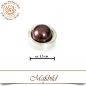 Preview: Aufsatz Cabochon Renaissance Perle Braun 1,3 cm
