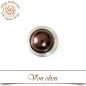 Preview: Aufsatz Cabochon Renaissance Perle Braun 1,3 cm