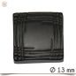 Preview: Wechselschmuck Aufsatz Eckig Schwarz mit Muster 13 mm