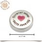Preview: Wechselschmuck Aufsatz silber mit Herz und Schrift 1,7 cm