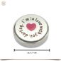 Preview: Wechselschmuck Aufsatz silber mit Herz und Schrift 2 - 1,7 cm