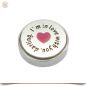 Preview: Wechselschmuck Aufsatz silber mit Herz und Schrift 2 - 1,7 cm