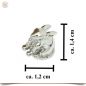 Preview: Aufsatz Hase silber 1,2 cm