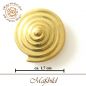 Preview: Aufsatz aus Edelstahl Schnecke in Gold 1,8 cm für Wechselring