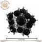 Preview: Wechsel-Aufsatz schwarze Schneeflocke aus Strass