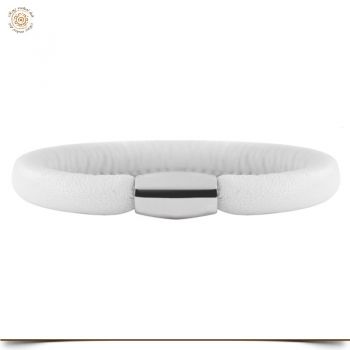 Armband für Beads Weiß 18cm aus Echt-Leder