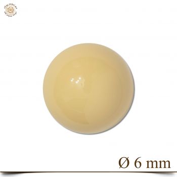Aufsatz aus Edelstahl "Toasted almond" Kugel 6 mm für Wechselring