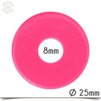 Neon Pinke Wechselringscheibe 25 mm Rund