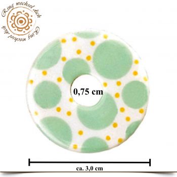 Große Wechselringscheibe mit grünen Kreisen 3,0 cm