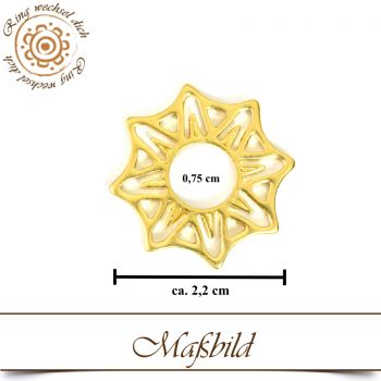 Goldene Sternförmige Wechselringscheibe 2,2cm