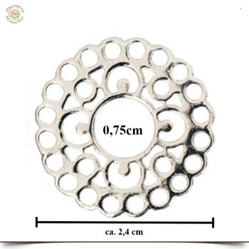 Runde Filigrane Scheibe 2,4 cm für Wechselschmuck