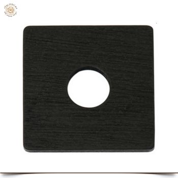 Eckige Schwarze  Holzscheibe 2,5 cm