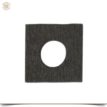 Eckige Schwarze Holzscheibe 1,7 cm