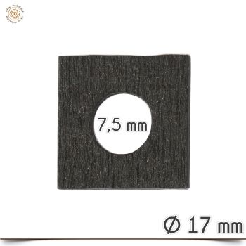 Eckige Schwarze Holzscheibe 1,7 cm