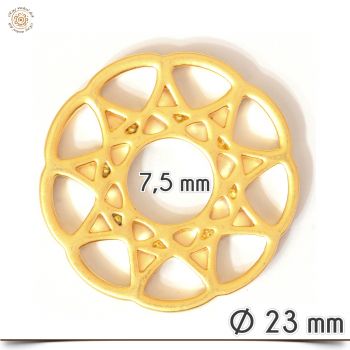 Wechselringscheibe Filigran Gold Ornament 23 mm