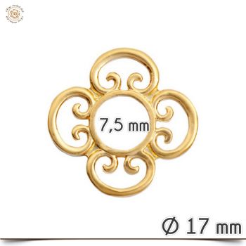 Wechselschmuck Scheibe Klein Gold Blüte 17mm - UVP 5,00 €