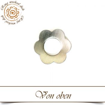 Wechselringscheibe Blüte in Silber 1,7 cm