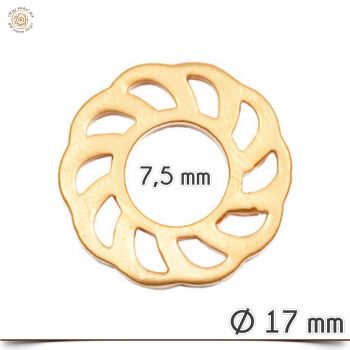 Wechselschmuck Scheibe Gold Rund Kranz 17mm - UVP 5,00 €