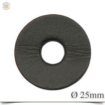 Lederscheibe für Wechselschmuck Schwarz 2,5 cm