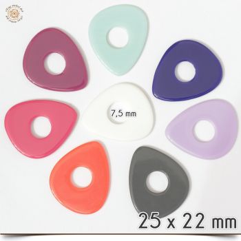 8x Asymmetrische Scheibe als SET für Wechselschmuck