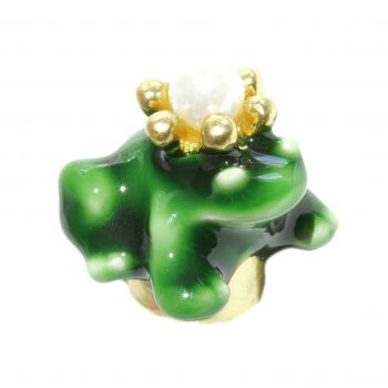 Frosch in Grün & Perle für Wechselring