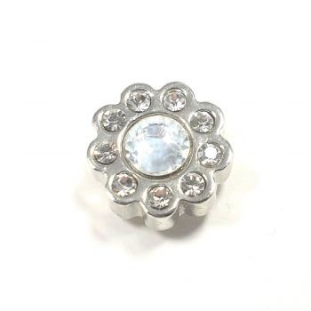 Aufsatz  Blume mit Strass 1,5 cm