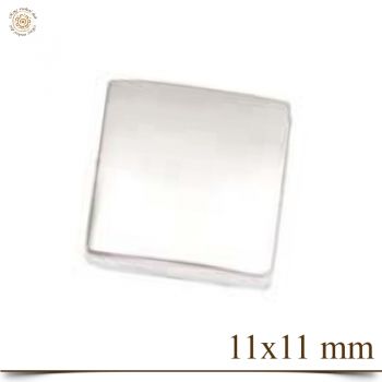 Aufsatz silber eckig 11x11 mm für Wechselschmuck