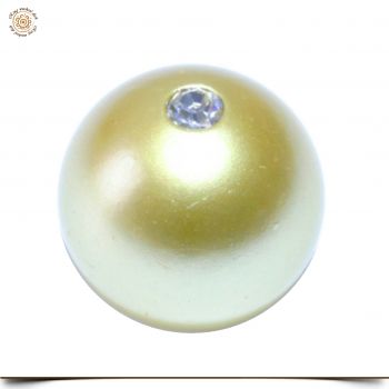 Edelstahlaufsatz als goldene Kugel mit Strassstein 1,0 cm