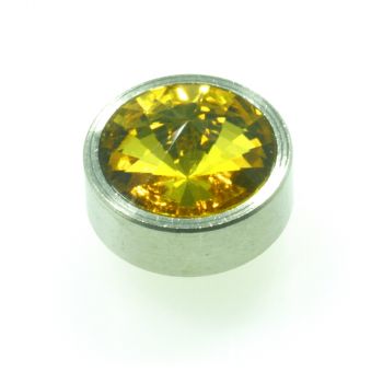 Aufsatz Zirkonia Hellbraun spitz 1,3 cm