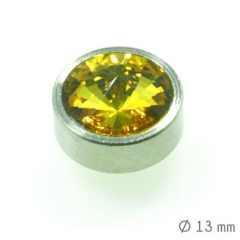Aufsatz Zirkonia Hellbraun spitz 1,3 cm