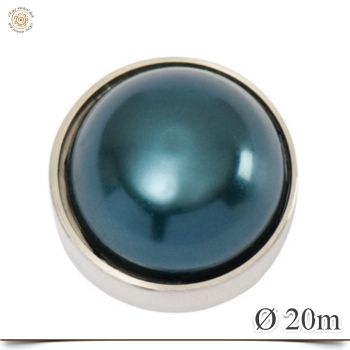 Aufsatz Groß Renaissaceperle Petrol 20 mm